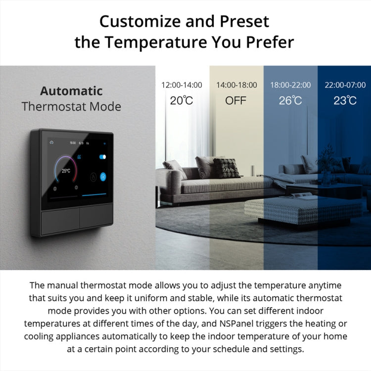 Sonoff NSPanel WiFi Smart Scene Switch Thermostat Temperature All-in-One Control Touch Screen, US Plug(Black) - free shipping - PMC TechLife - Order now!