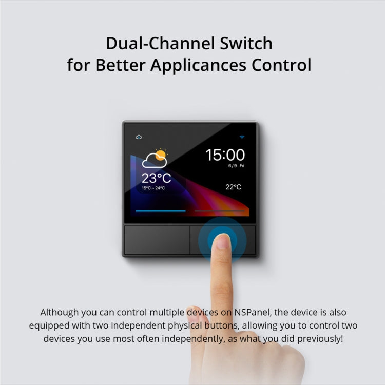 Sonoff NSPanel WiFi Smart Scene Switch Thermostat Temperature All-in-One Control Touch Screen, US Plug(Black) - free shipping - PMC TechLife - Order now!
