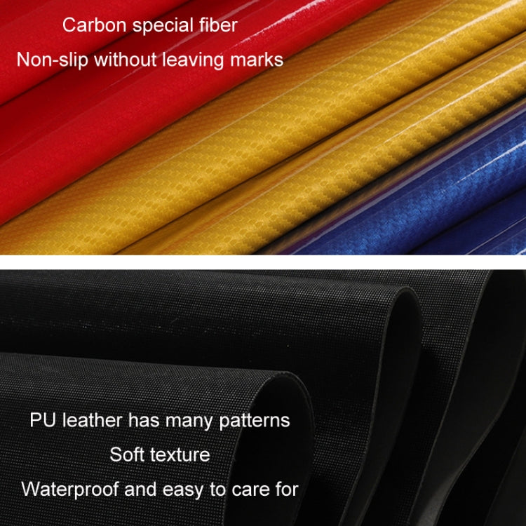 Car Steering Wheel Carbon Fiber Breathable Wear-resistant Leather Case, Size: 38cm(Yellow D Shape) - Seat Belts & Padding by PMC TechLife | Online Shopping South Africa | PMC TechLife | Buy Now Pay Later Mobicred