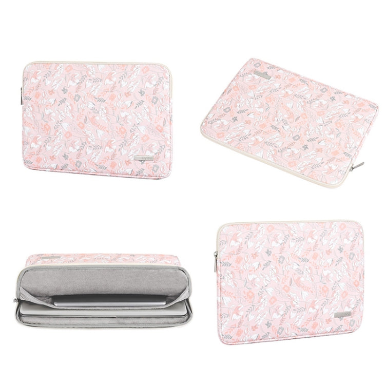 G4-01  11 Inch Laptop Liner Bag PU Leather Printing Waterproof Protective Cover(Light Pink) - free shipping - PMC TechLife - Order now!