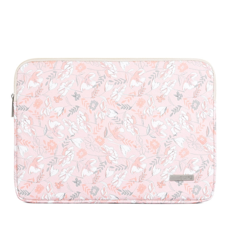 G4-01  12 Inch Laptop Liner Bag PU Leather Printing Waterproof Protective Cover(Light Pink) - 12.1 inch by PMC TechLife | Online Shopping South Africa | PMC TechLife | Buy Now Pay Later Mobicred