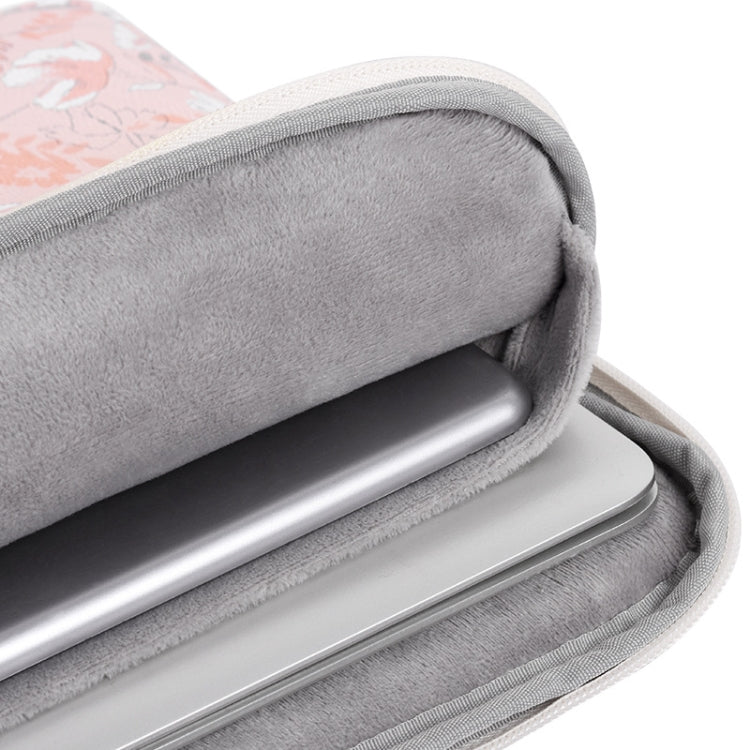 G4-01 13 Inch Laptop Liner Bag PU Leather Printing Waterproof Protective Cover(Light Pink) - 13.3 inch by PMC TechLife | Online Shopping South Africa | PMC TechLife | Buy Now Pay Later Mobicred