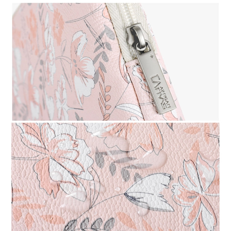G4-01 15 Inch Laptop Liner Bag PU Leather Printing Waterproof Protective Cover(Light Pink) - 15 inch by PMC TechLife | Online Shopping South Africa | PMC TechLife | Buy Now Pay Later Mobicred