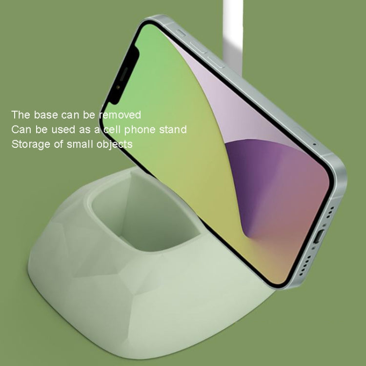 Base Removable Diamond Desk Lamp USB Charging 3-speed Color Temperature Night Light(301-2 Green) - Desk Lamps by PMC TechLife | Online Shopping South Africa | PMC TechLife | Buy Now Pay Later Mobicred