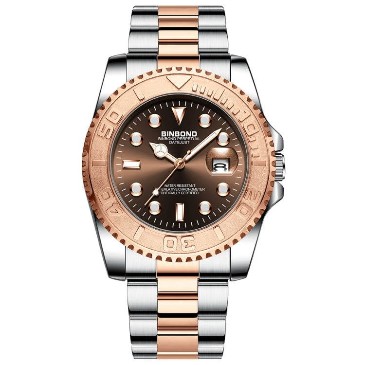 BINBOND B930 Metal Gear Luminous Quartz Watch 30M Water-resistant Sports Watch, Color: Rose Gold-Rose Gold - free shipping - PMC TechLife - Order now!