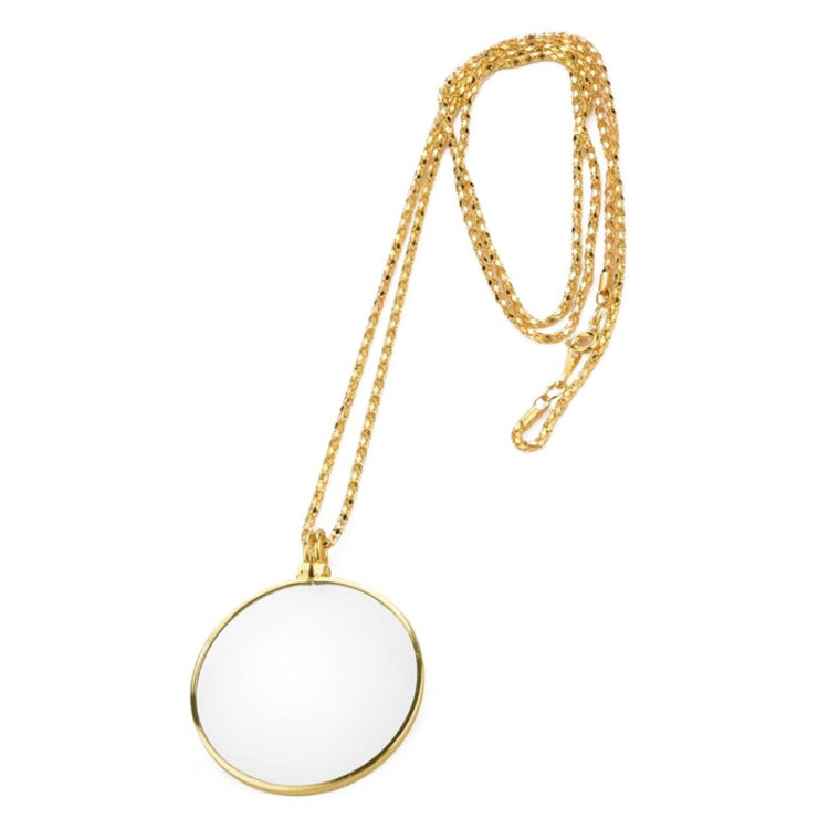 Metal Chain Round Expansion Mirror Glass Lens Necklace Magnifier(Gold) - free shipping - PMc TechLife - Order now!