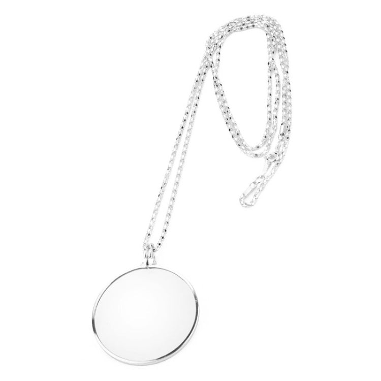Metal Chain Round Expansion Mirror Glass Lens Necklace Magnifier(Silver) - free shipping - PMc TechLife - Order now!