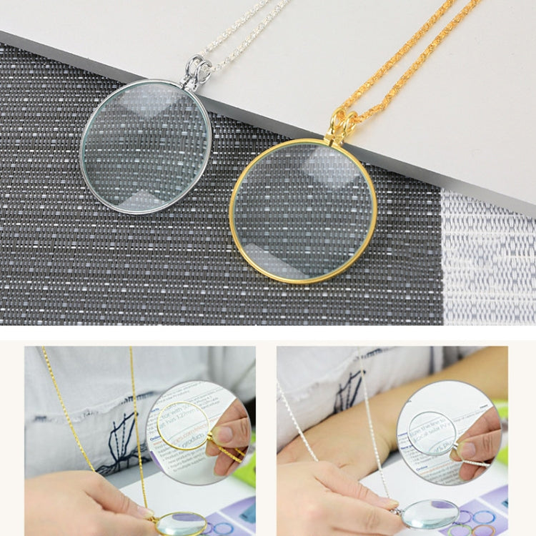 Metal Chain Round Expansion Mirror Glass Lens Necklace Magnifier(Gold) - free shipping - PMc TechLife - Order now!
