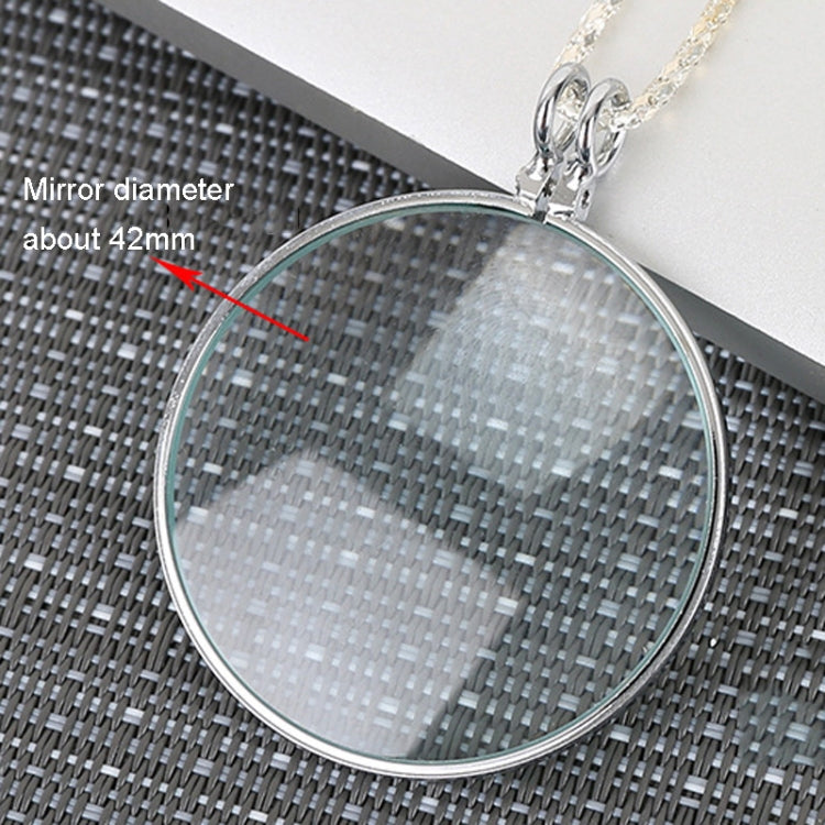 Metal Chain Round Expansion Mirror Glass Lens Necklace Magnifier(Silver) - free shipping - PMc TechLife - Order now!