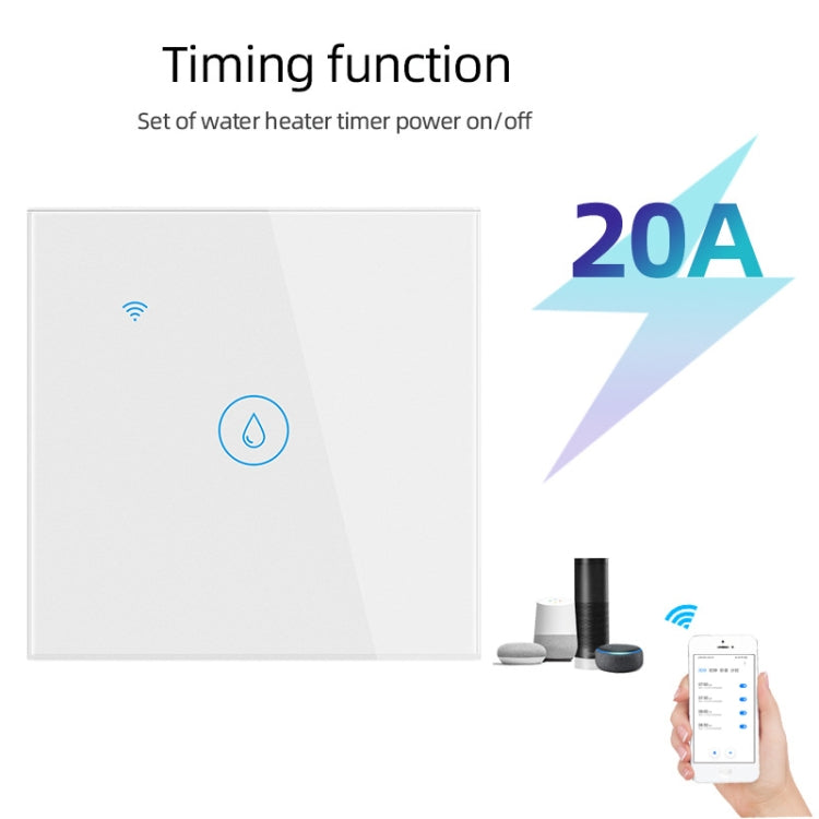 WIFI 20A Water Heater Switch White High Power Time Voice Control EU Plug - Smart Switch by PMC TechLife | Online Shopping South Africa | PMC TechLife | Buy Now Pay Later Mobicred