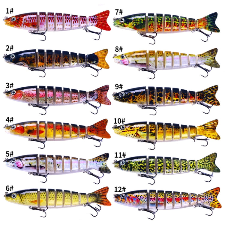 HENGJIA JM064 Multi-section Fish Minnow Bionic Fake Lures Sea Fishing Sinking Lures, Size: 12.8cm 18g(5) - free shipping - PMC TechLife - Order now!