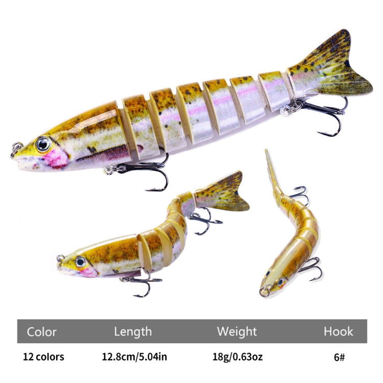 HENGJIA JM064 Multi-section Fish Minnow Bionic Fake Lures Sea Fishing Sinking Lures, Size: 12.8cm 18g(6) - Fishing Lures by HENGJIA | Online Shopping South Africa | PMC TechLife | Buy Now Pay Later Mobicred