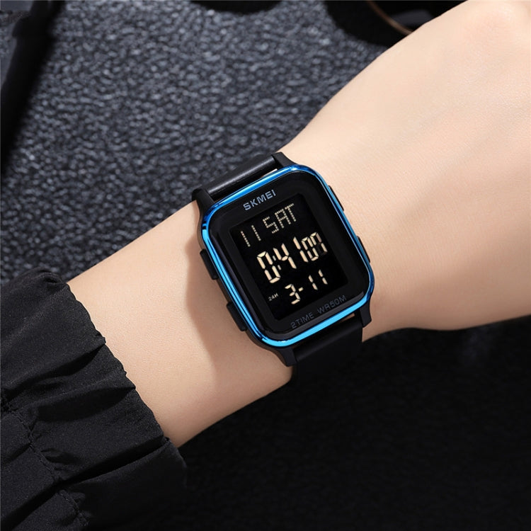SKMEI 1858 Square Waterproof Digital Dual Display LED Luminous Watch(Black) - free shipping - PMC TechLife - Order now!