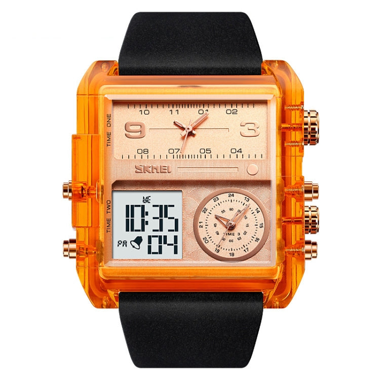 SKMEI 2020 Square Large Dial Triple Movement Men Sports Watch(Amber) - free shipping - PMC TechLife - Order now!