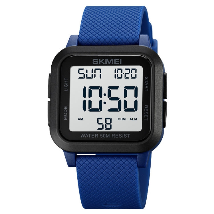 SKMEI 1894 Square Sports Waterproof Student Simple Multifunctional Luminous Watch(Blue White Machine) - free shipping - PMC TechLife - Order now!