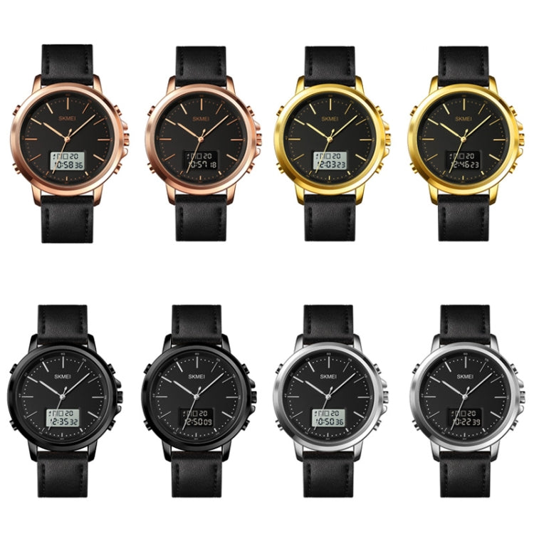 SKMEI 1652 Dual Movement Sports Leather Alloy Male Watch, Color: Silver Shell Black Machine - free shipping - PMC TechLife - Order now!