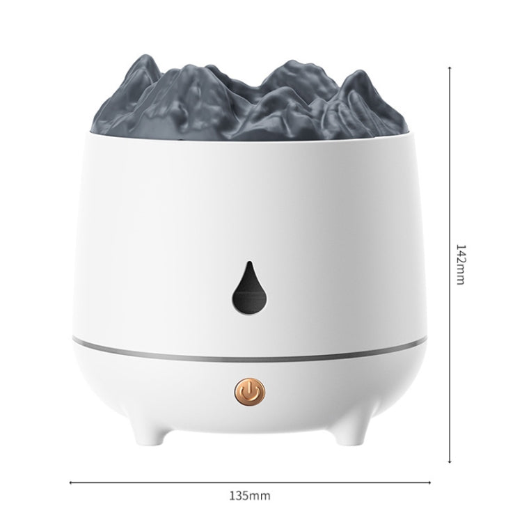 HS01 Simulation Flame Humidifier Home Aromatherapy Machine With Night Light(White) - free shipping - PMC TechLife - Order now!