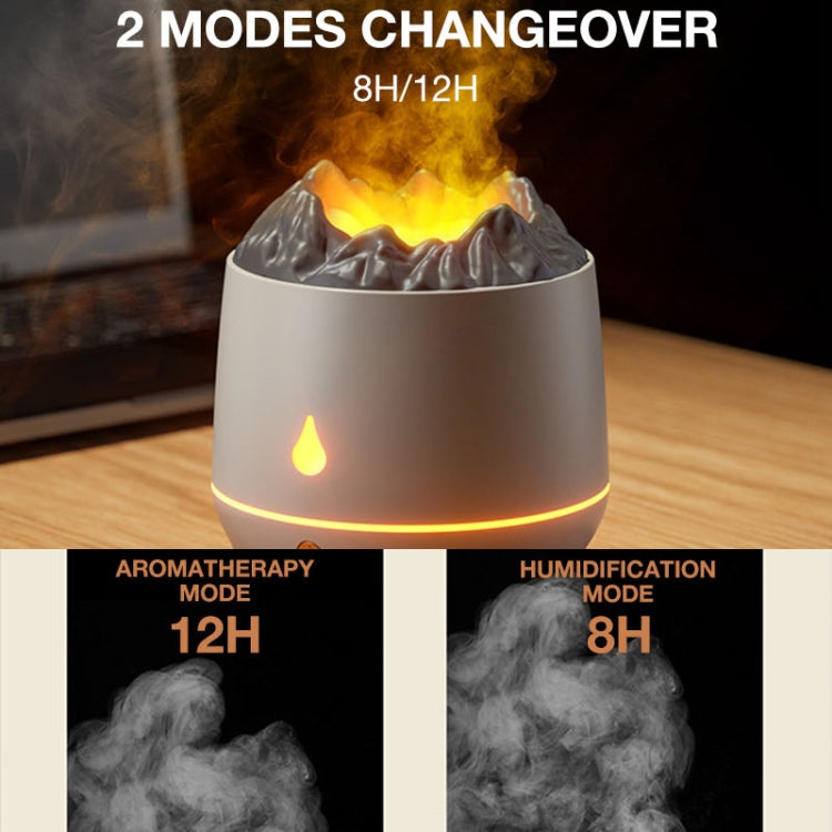 HS01 Simulation Flame Humidifier Home Aromatherapy Machine With Night Light(White) - free shipping - PMC TechLife - Order now!