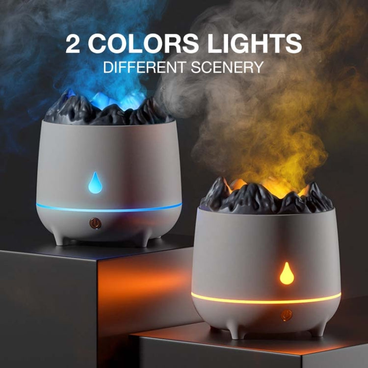 HS01 Simulation Flame Humidifier Home Aromatherapy Machine With Night Light(White) - free shipping - PMC TechLife - Order now!