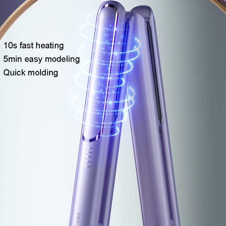 LTBEAR Negative Ion Straightening Curling Hair Wet and Dry Clipper Anti Hot Curling Iron, CN Plug(Purple) - free shipping - PMC TechLife - Order now!