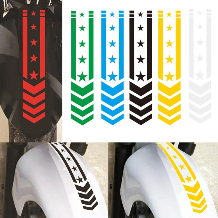 10pcs Motorcycle Car Fender Reflective Sticker Modified Decorative Waterproof Sticker Arrow Star(Yellow) - Decorative Sticker by PMC TechLife | Online Shopping South Africa | PMC TechLife | Buy Now Pay Later Mobicred