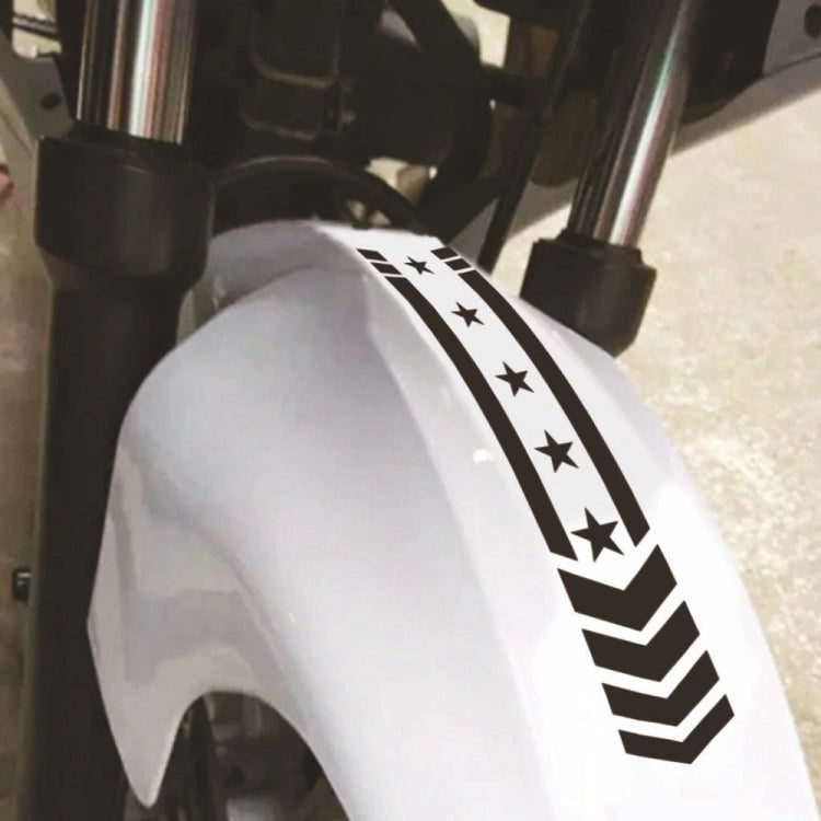 10pcs Motorcycle Car Fender Reflective Sticker Modified Decorative Waterproof Sticker Arrow Star(Black) - Decorative Sticker by PMC TechLife | Online Shopping South Africa | PMC TechLife | Buy Now Pay Later Mobicred