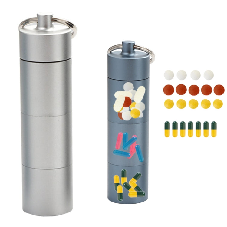 Outdoor First Aid Sealed Waterproof Pill Jar Aluminum Alloy Portable Emergency Pill Box(Silver) - free shipping - PMC TechLife - Order now!