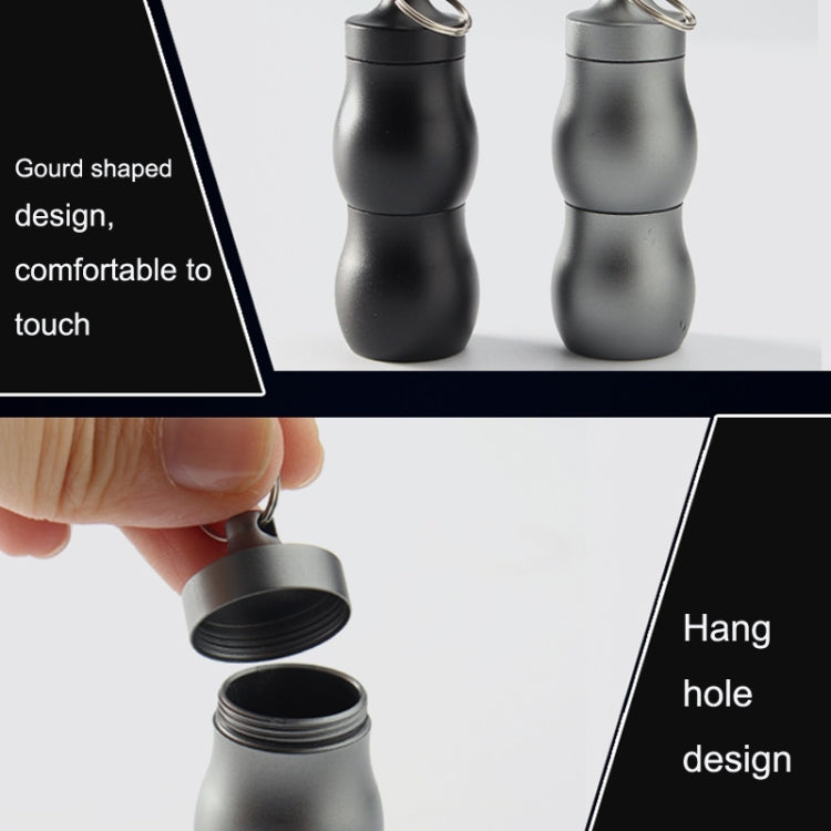 F25 Outdoor First Aid Pill Sealed Bottle Mini Waterproof Metal Medicine Jar Keychain(Black) - free shipping - PMC TechLife - Order now!