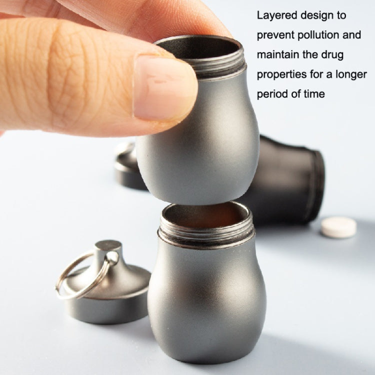 F25 Outdoor First Aid Pill Sealed Bottle Mini Waterproof Metal Medicine Jar Keychain(Black) - free shipping - PMC TechLife - Order now!