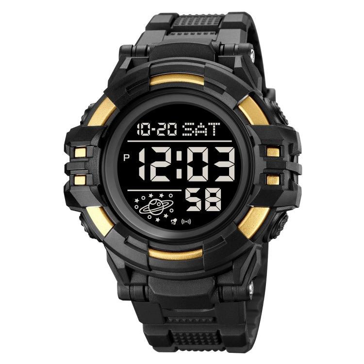 SKMEI 2003 Multifunctional Back Light Sports Watch Mens Countdown Date Alarm Clock Watch(Gold Black Machine) - free shipping - PMC TechLife - Order now!