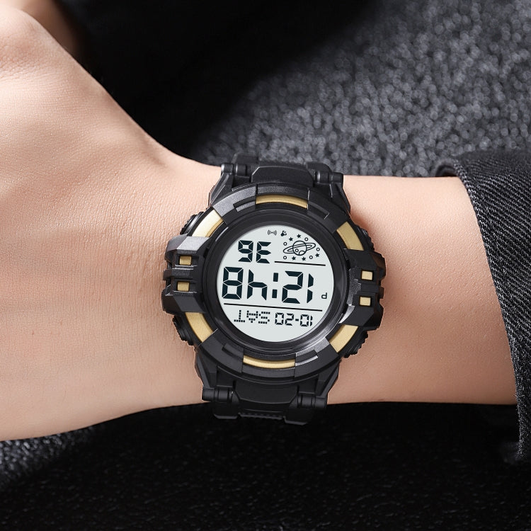 SKMEI 2003 Multifunctional Back Light Sports Watch Mens Countdown Date Alarm Clock Watch(Gold Black Machine) - free shipping - PMC TechLife - Order now!