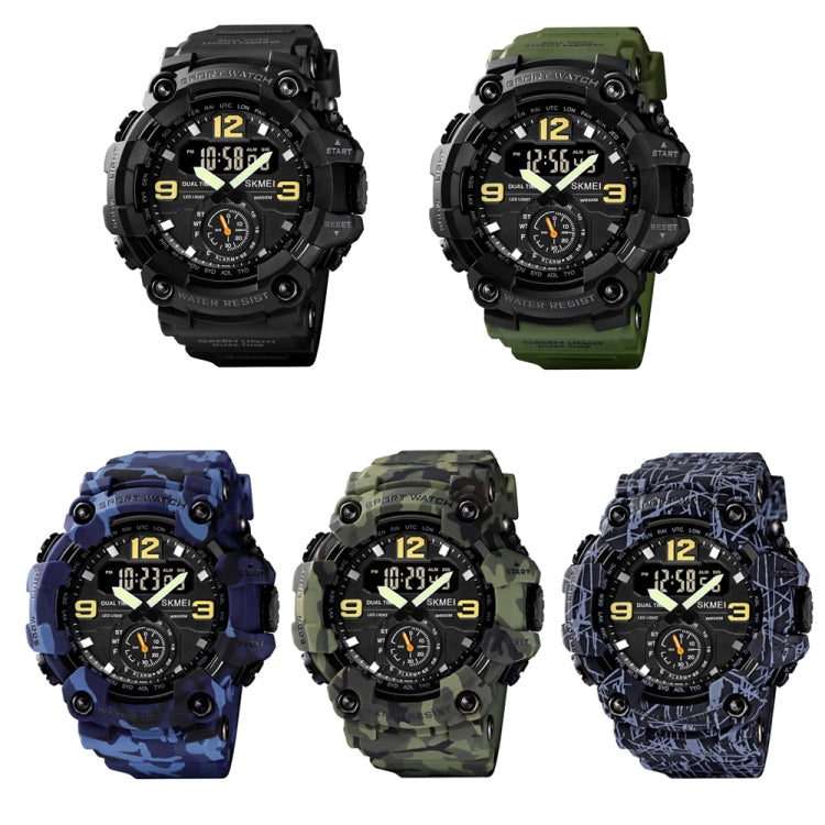 SKMEI 1637 Sports Digital Display Outdoor Shockproof Plastic Large Dial Men Watch, Color: Army Green - free shipping - PMC TechLife - Order now!