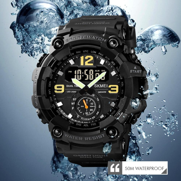 SKMEI 1637 Sports Digital Display Outdoor Shockproof Plastic Large Dial Men Watch, Color: Army Green Camouflage - free shipping - PMC TechLife - Order now!