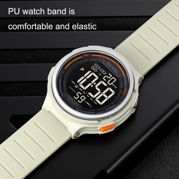SKMEI 1841 Outdoor Sports Students Waterproof Luminous Countdown Watch(Light Grey) - free shipping - PMC TechLife - Order now!