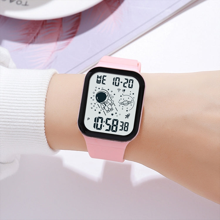 SKMEI 1863 Multifunctional Astronaut Student Digital Sports Square Watch(Black White Machine) - free shipping - PMC TechLife - Order now!