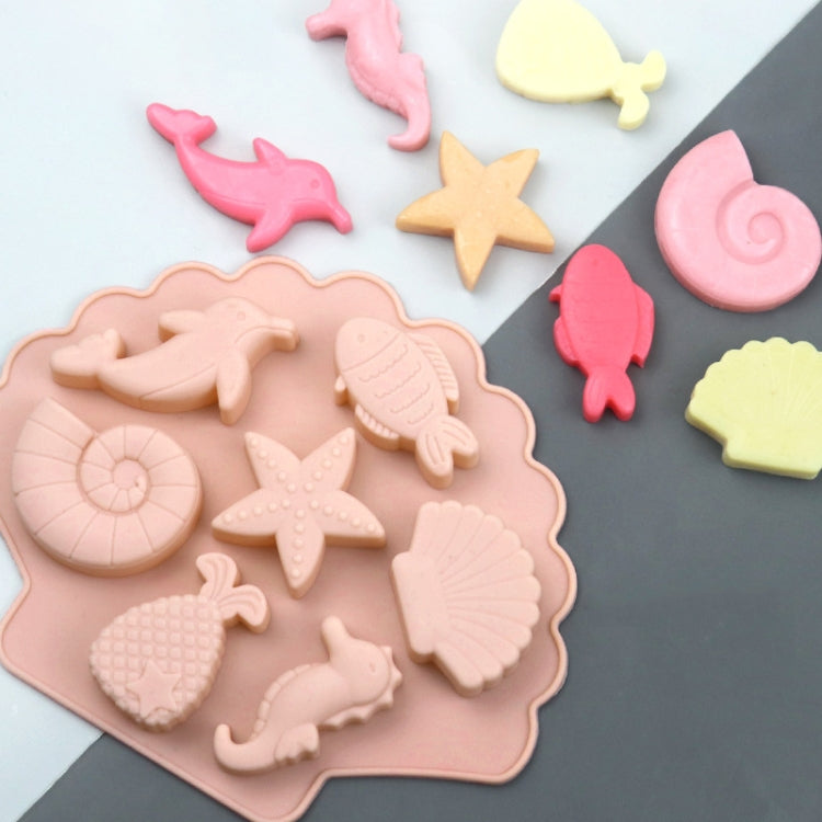 Marine Fish Series Shape Food Grade Silicone Cake Mold Plaster Painting Mold(Color Random Delivery) - Food Molds by PMC TechLife | Online Shopping South Africa | PMC TechLife
