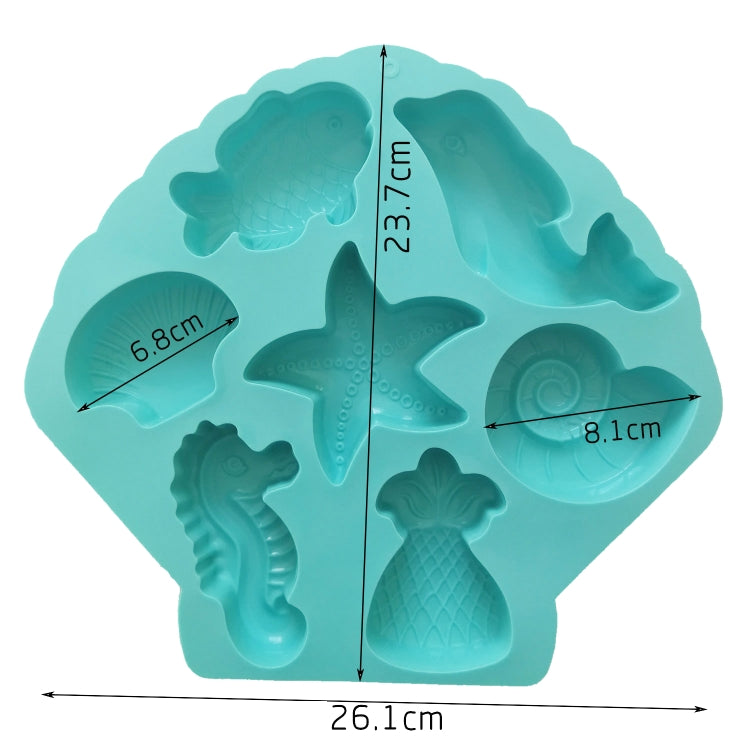Marine Fish Series Shape Food Grade Silicone Cake Mold Plaster Painting Mold(Color Random Delivery) - Food Molds by PMC TechLife | Online Shopping South Africa | PMC TechLife