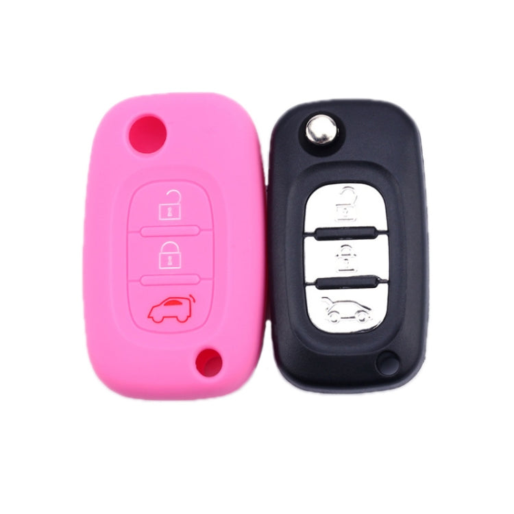 For Mercedes-Benz Smart Folding 2pcs 3 Button Silicone Key Case(Orange) - Car Key Cases by PMC TechLife | Online Shopping South Africa | PMC TechLife