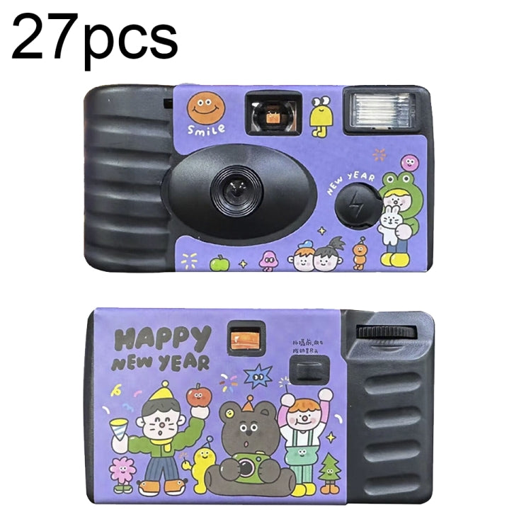 27pcs New Year Retro Film Camera Waterproof Cartoon Decorative Stickers without Camera - Children Cameras by PMC TechLife | Online Shopping South Africa | PMC TechLife | Buy Now Pay Later Mobicred
