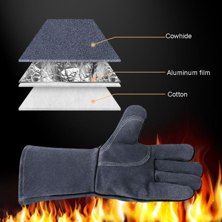 Outdoor Camp BBQ Gloves High Temperature Resistant Insulation Gloves(Gray) - Safety Gloves by PMC TechLife | Online Shopping South Africa | PMC TechLife
