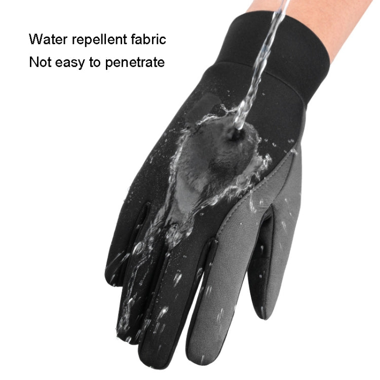 Touch Screen Anti-slip Waterproof Outdoor Sports Warm Cycling Gloves, Size: M(Black) - Cycling Gloves by PMC TechLife | Online Shopping South Africa | PMC TechLife
