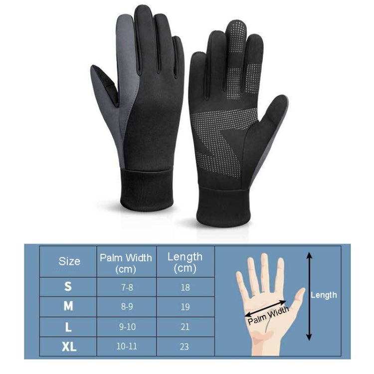 Touch Screen Anti-slip Waterproof Outdoor Sports Warm Cycling Gloves, Size: S(Black) - Cycling Gloves by PMC TechLife | Online Shopping South Africa | PMC TechLife | Buy Now Pay Later Mobicred