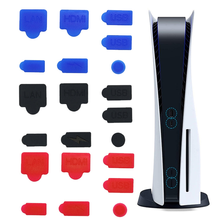 For PS5 2sets 7pcs/Set Dust Plug Silicone Dust Protector Anti-Dust Cover(White) - PS5 Spare Parts by PMC TechLife | Online Shopping South Africa | PMC TechLife | Buy Now Pay Later Mobicred