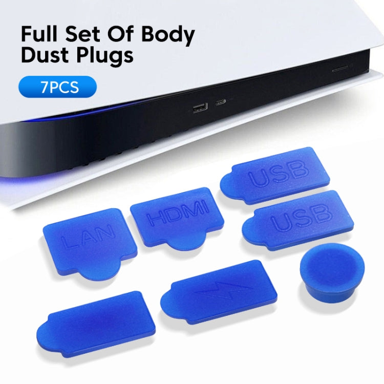 For PS5 2sets 7pcs/Set Dust Plug Silicone Dust Protector Anti-Dust Cover(Black) - PS5 Spare Parts by PMC TechLife | Online Shopping South Africa | PMC TechLife | Buy Now Pay Later Mobicred