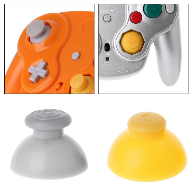 For Nintendo Gamecube NGC Controller 10pcs Joystick Cap Replacement Parts(Yellow) - Switch Spare Parts by PMC TechLife | Online Shopping South Africa | PMC TechLife