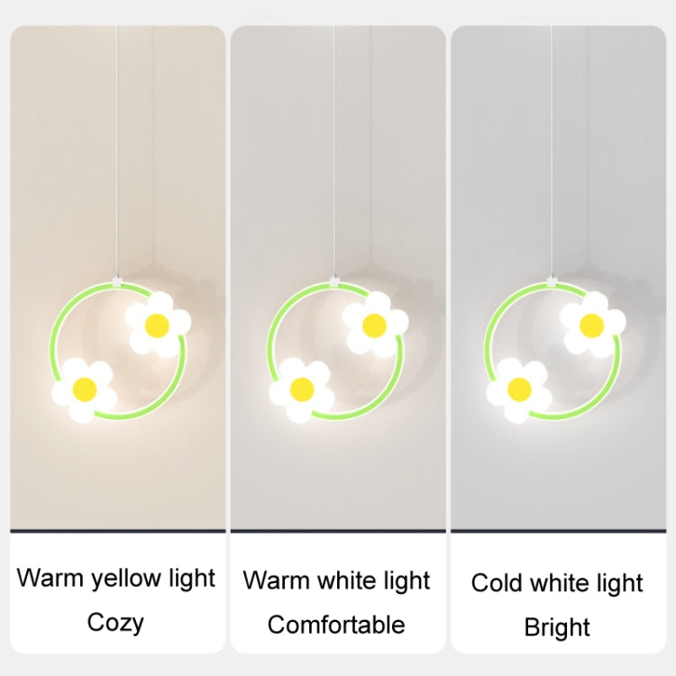 Children Room Bedside Warm Sunflower Chandelier, Color: Round Green White Light - Celling Lights & Chandeliers by PMc TechLife | Online Shopping South Africa | PMc TechLife | Buy Now Pay Later Mobicred
