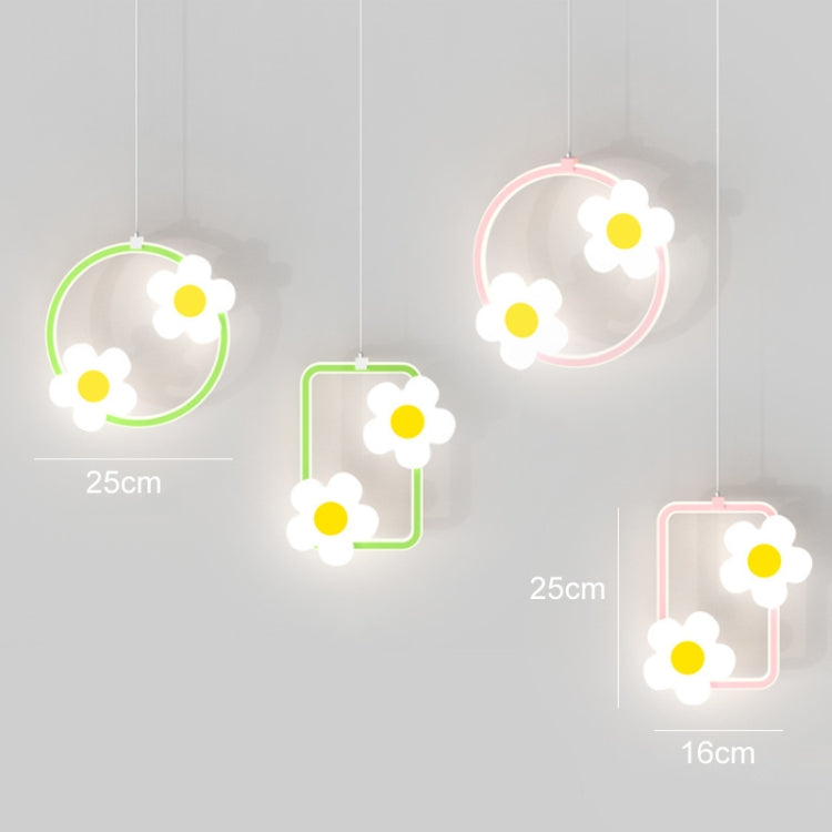 Children Room Bedside Warm Sunflower Chandelier, Color: Square Green Warm Light - Celling Lights & Chandeliers by PMc TechLife | Online Shopping South Africa | PMc TechLife | Buy Now Pay Later Mobicred
