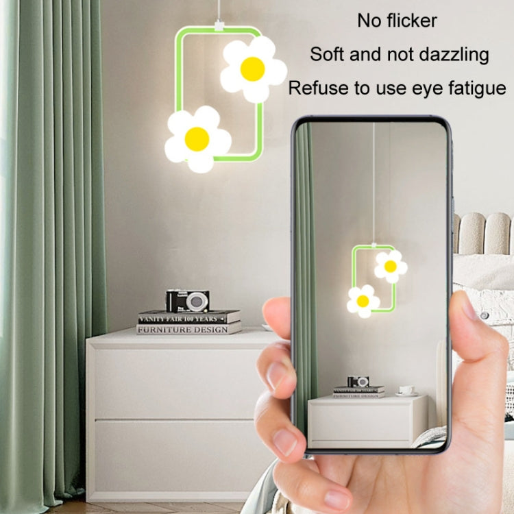 Children Room Bedside Warm Sunflower Chandelier, Color: Square Green White Light - Celling Lights & Chandeliers by PMc TechLife | Online Shopping South Africa | PMc TechLife | Buy Now Pay Later Mobicred