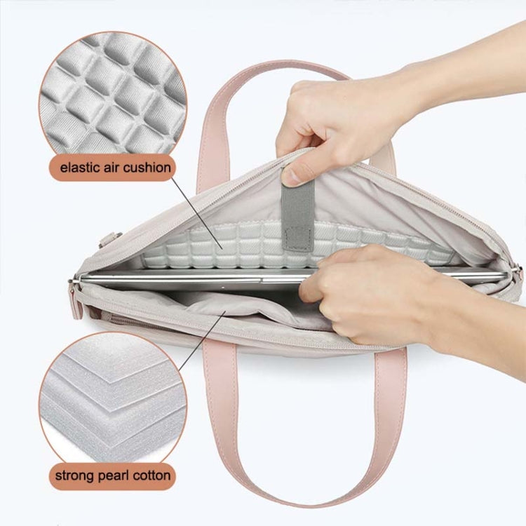 For MacBook 13.3-14 Inches MAHOO 10188 Ultra-Thin Hand Computer Bag Messenger Laptop Bag, Color: Gray+Gray Mouse Pad - 13.3 inch by PMC Jewellery | Online Shopping South Africa | PMC Jewellery | Buy Now Pay Later Mobicred