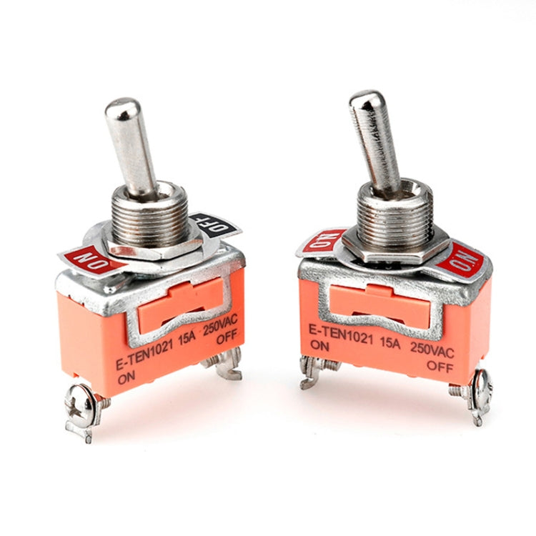 10pcs E-TEN1021 2-speed Waterproof Rocker Toggle Switch(Orange) - free shipping - PMC TechLife - Order now!